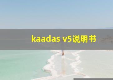 kaadas v5说明书